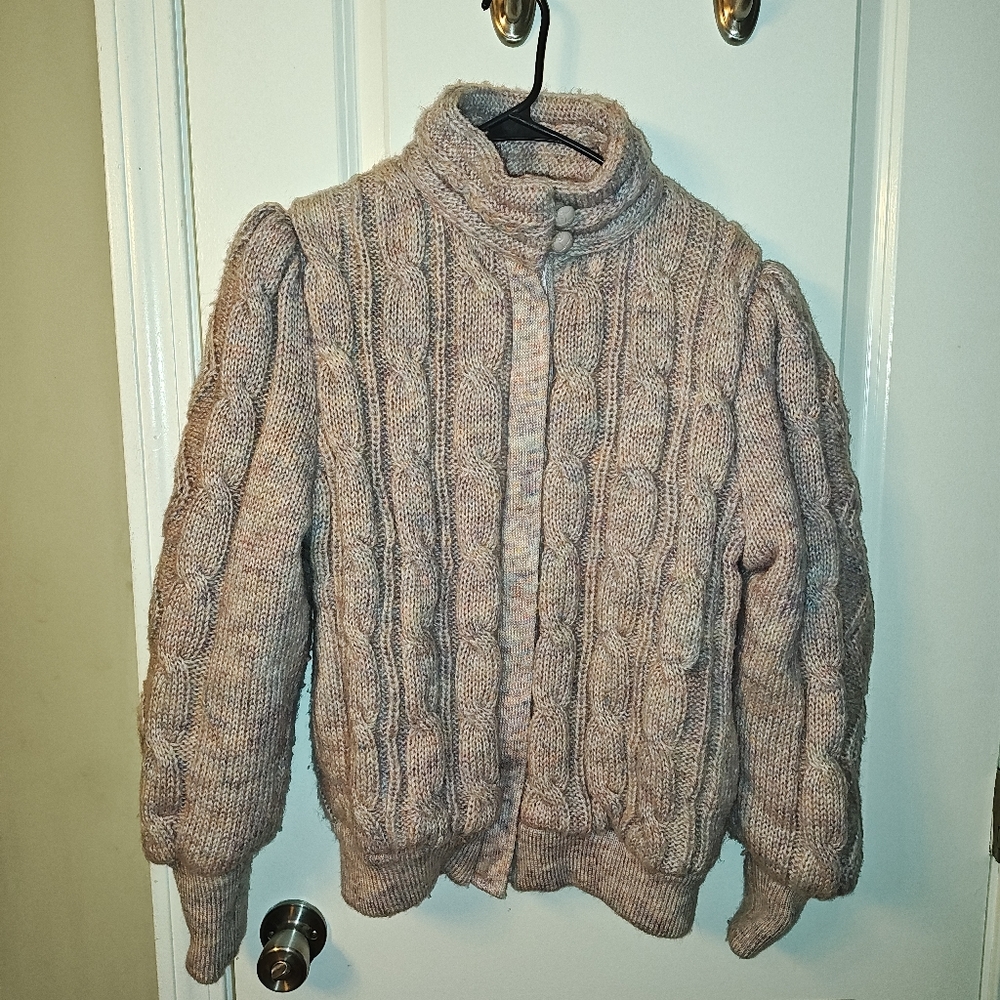 Vintage 80s Sweater Style Jacket